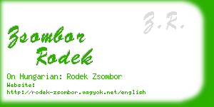 zsombor rodek business card